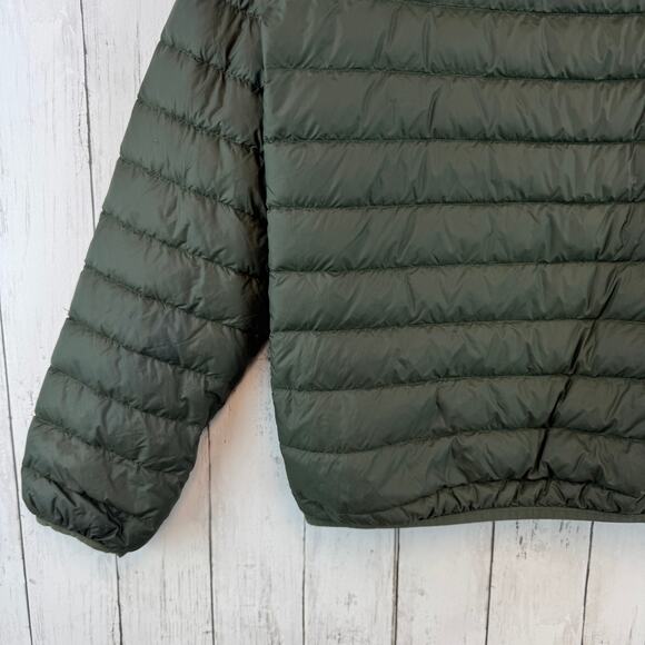 Scandinavian Explorer Olive Black Down Jacket Ultra Light Hooded Unisex Small - Picture 4 of 16